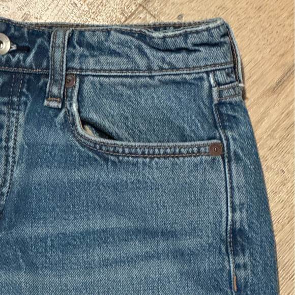 Rag & Bone Dre Low Rise Denim Shorts Size 25 Medium Wash Frayed Hem Designer - Picture 9 of 11